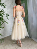 vigocouture-Champagne 3D Floral Hoco Dresses Spaghetti Strap Maxi Dresses hc160-Prom Dresses-vigocouture-
