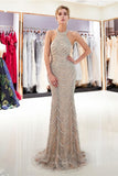 vigocouture-Champagne Beaded Mermaid Prom Dress 20295-Prom Dresses-vigocouture-Champagne-US2-