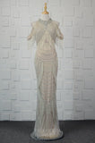 vigocouture-Champagne Beaded Mermaid Prom Dresses 20758-Prom Dresses-vigocouture-Champagne-US2-