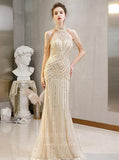 vigocouture-Champagne Mermaid Beaded Prom Dress 20263-Prom Dresses-vigocouture-Champagne-US2-