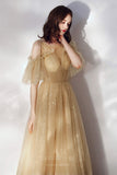 vigocouture-Champagne Sparkly Prom Dress 20701-Prom Dresses-vigocouture-Champagne-US2-