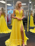 vigocouture-Chiffon Spaghetti Strap Prom Dresses A-Line Formal Dresses 21563-Prom Dresses-vigocouture-