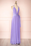 vigocouture-Convertible Bridesmaid Dress Stretchable Woven Dress Pleated Prom Dress Multiway Dress 20860-Lavender-Prom Dresses-vigocouture-