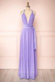 vigocouture-Convertible Bridesmaid Dress Stretchable Woven Dress Pleated Prom Dress Multiway Dress 20860-Lavender-Prom Dresses-vigocouture-Lavender-US2-
