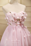 vigocouture-Cute 3D Flowers Hoco Dresses Strapless Homecoming Dresses hc231-Prom Dresses-vigocouture-
