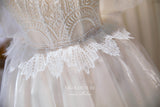 vigocouture-Cute Lace Applique Hoco Dresses Spaghetti Strap Homecoming Dresses hc229-Prom Dresses-vigocouture-