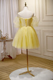 vigocouture-Cute Lace Applique Hoco Dresses Spaghetti Strap Homecoming Dresses hc233-Prom Dresses-vigocouture-