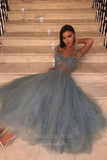 vigocouture-Dusty Blue Homecoming Dress Sweetheart Neck Hoco Dress hc005-Prom Dresses-vigocouture-
