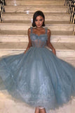 vigocouture-Dusty Blue Homecoming Dress Sweetheart Neck Hoco Dress hc005-Prom Dresses-vigocouture-Dusty Blue-US2-