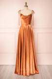vigocouture-Dusty Pink Spaghetti Strap Prom Dress 20578-Prom Dresses-vigocouture-Orange-US2-