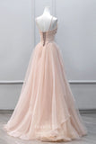 Elegant Blush Prom Dress with Sweetheart Neck and Beaded Spaghetti Strap 22310-Prom Dresses-vigocouture-Blush-Custom Size-vigocouture