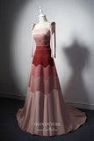 Elegant Splice Gradient Satin Prom Dress with Spaghetti Strap 22325-Prom Dresses-vigocouture-Gradient-Custom Size-vigocouture