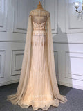 vigocouture-Extra Long Sleeve Formal Dresses Beaded Evening Dresses 21518-Prom Dresses-vigocouture-