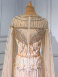 vigocouture-Extra Long Sleeve Formal Dresses Beaded Evening Dresses 21518-Prom Dresses-vigocouture-