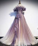 vigocouture-Gradient Strapless Sparkly Tulle Prom Dress 20915-Prom Dresses-vigocouture-Gradient-Custom Size-