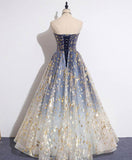 vigocouture-Gradient Strapless Sparkly Tulle Prom Dress 20916-Prom Dresses-vigocouture-