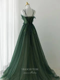 vigocouture-Green Bow-Tie Prom Dresses Spaghetti Strap Party Dresses 21319-Prom Dresses-vigocouture-