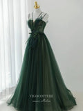 vigocouture-Green Bow-Tie Prom Dresses Spaghetti Strap Party Dresses 21319-Prom Dresses-vigocouture-Green-US2-