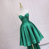 vigocouture-High-Low Homecoming Dress Strapless Maxi Hoco Dress hc067-Prom Dresses-vigocouture-