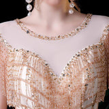 vigocouture-Ivory Beaded Mermaid Prom Dress 20272-Prom Dresses-vigocouture-
