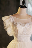 vigocouture-Ivory Lace Applique Homecoming Dresses Cute Graduation Dresses hc148-Prom Dresses-vigocouture-