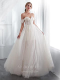 Ivory Lace Applique Wedding Dresses w0009