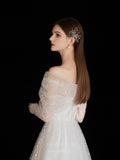 vigocouture-Ivory Long Sleeve Wedding Dresses w0010-Wedding Dresses-vigocouture-
