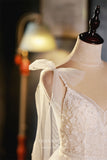 vigocouture-Ivory Spaghetti Strap Homecoming Dresses Beaded Graduation Dresses hc156-Prom Dresses-vigocouture-