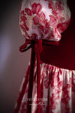 vigocouture-Jacquard Satin A-Line Prom Dresses Puffed Sleeve Formal Dresses 21653-Prom Dresses-vigocouture-