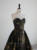 vigocouture-Jacquard Satin Prom Dresses Strapless Evening Dress 21021-Prom Dresses-vigocouture-