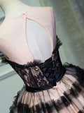 vigocouture-Lace Applique Homecoming Dresses Boat Neck Dama Dresses hc087-Prom Dresses-vigocouture-