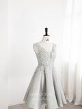 vigocouture-Lace Applique Homecoming Dresses Satin Short Prom Dresses 21324-Prom Dresses-vigocouture-