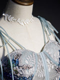 vigocouture-Lace Applique Homecoming Dresses Spaghetti Strap Dama Dresses hc101-Prom Dresses-vigocouture-