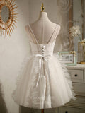 vigocouture-Lace Applique Homecoming Dresses Spaghetti Strap Dama Dresses hc142-Prom Dresses-vigocouture-