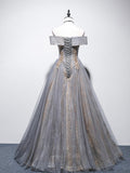 vigocouture-Lace Applique Off the Shoulder Prom Dress 20638-Prom Dresses-vigocouture-