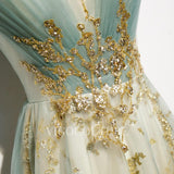 vigocouture-Lace Applique Prom Dresses A-line Boat Neck Prom Gown 20285-Prom Dresses-vigocouture-