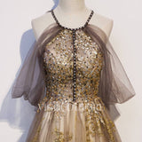 vigocouture-Lace Applique Prom Dresses A-line Prom Gown 20282-Prom Dresses-vigocouture-