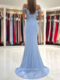 vigocouture-Lace Applique Prom Dresses Satin Mermaid Formal Dresses 21561-Prom Dresses-vigocouture-