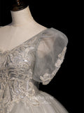 vigocouture-Lace Applique Quinceanera Dresses Sparkly Tulle Sweet 15 Dresses 21410-Prom Dresses-vigocouture-