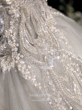 vigocouture-Lace Applique Quinceanera Dresses Sparkly Tulle Sweet 15 Dresses 21410-Prom Dresses-vigocouture-