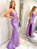 vigocouture-Lavender Sparkly Lace Mermaid Prom Dress 20948-Prom Dresses-vigocouture-Lavender-US2-