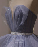 Lavender Sparkly Tulle Prom Dresses Strapless Evening Dress 21823B-Prom Dresses-vigocouture-Lavender-US2-vigocouture