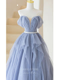Lavender Tulle Prom Dresses Off the Shoulder Evening Dress 21823-Prom Dresses-vigocouture-Lavender-US2-vigocouture