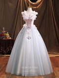 vigocouture-Light Blue Lace Applique Quinceanera Dresses Sparkly Tulle Sweet 15 Dresses 21380-Prom Dresses-vigocouture-