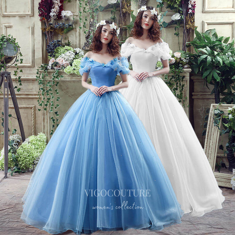 teal ball gown prom dresses