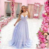 Lilac Sparkly Tulle Prom Dresses Spaghetti Strap Formal Gown 21999-Prom Dresses-vigocouture-Lilac-US2-vigocouture