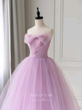 vigocouture-Lilac Strapless Homecoming Dresses Beaded Prom Dresses 21169-Prom Dresses-vigocouture-