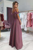 vigocouture-Mauve Chiffon Prom Dress 20381-Prom Dresses-vigocouture-