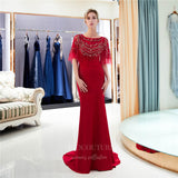 vigocouture-Mermaid Formal Dresses Beaded Evening Dresses-Prom Dresses-vigocouture-Red-US2-