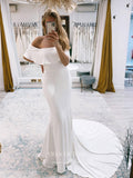 vigocouture-Mermaid Off the Shoulder Wedding Dresses Satin Bridal Dresses W0079-Wedding Dresses-vigocouture-As Pictured-US2-